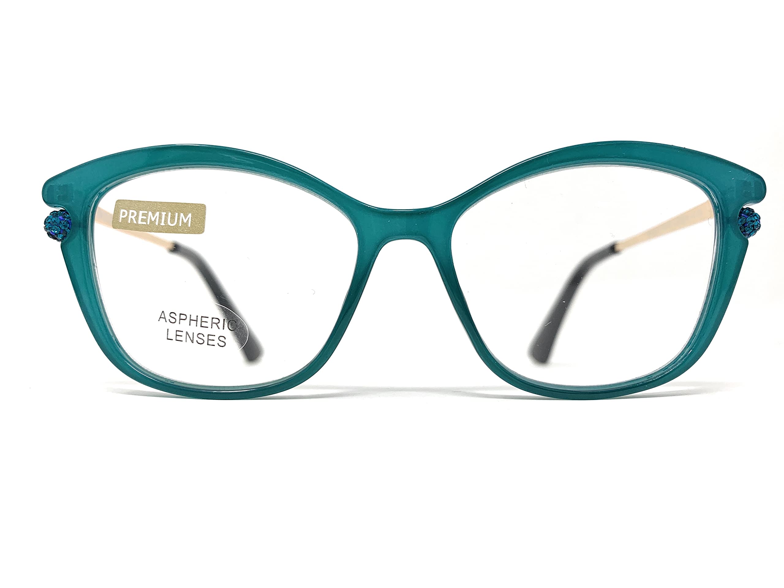 Zestaw okularów do czytania Najnowsza modna konstrukcja ze strass. EKSKLUZYWNA. okulary prezbiopii, zmęczony wzrok. VENICE Premium Perl - Dioptrias: 1 do 3,5, Pakiet 3 Zielony, Czerwony I Czarny