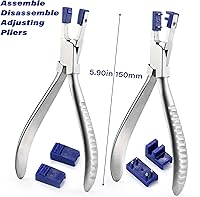 Vista 2 de Kit profesional de herramientas de reparación de vidrios para gafas sin montura Herramientas de reparación para ajustar gafas brazos, marco