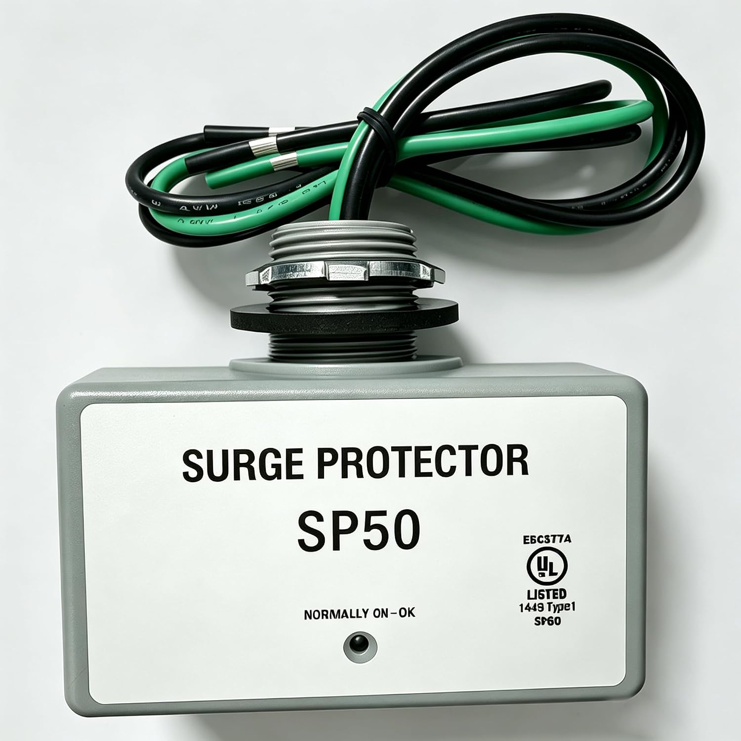 SP50 120/240VAC Whole House HVAC Surge Protector, Type 1 Type 2 SPD 50kA NEMA 4X Weatherproof UL1449 Certified Surge Protective Device with LED Status Light,Surge Suppressor