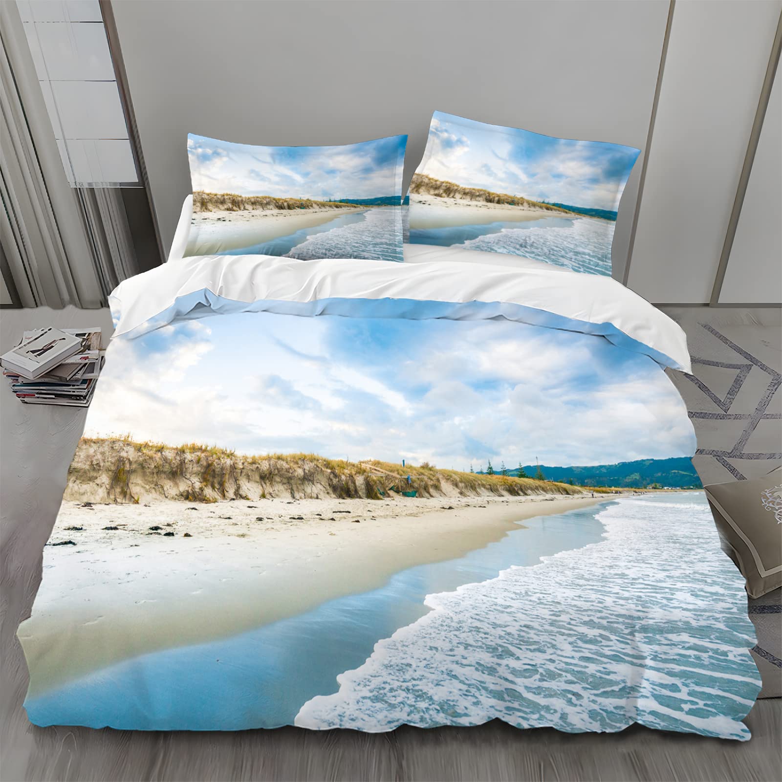 Générique Housse De Couette 140x200 Ours Cerf, Motif Patchwork Animaux