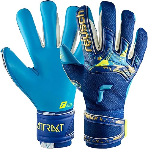 Reusch Attrakt Aqua - Guantes de portero  Guantes de fútbol para agarre en clima húmedo