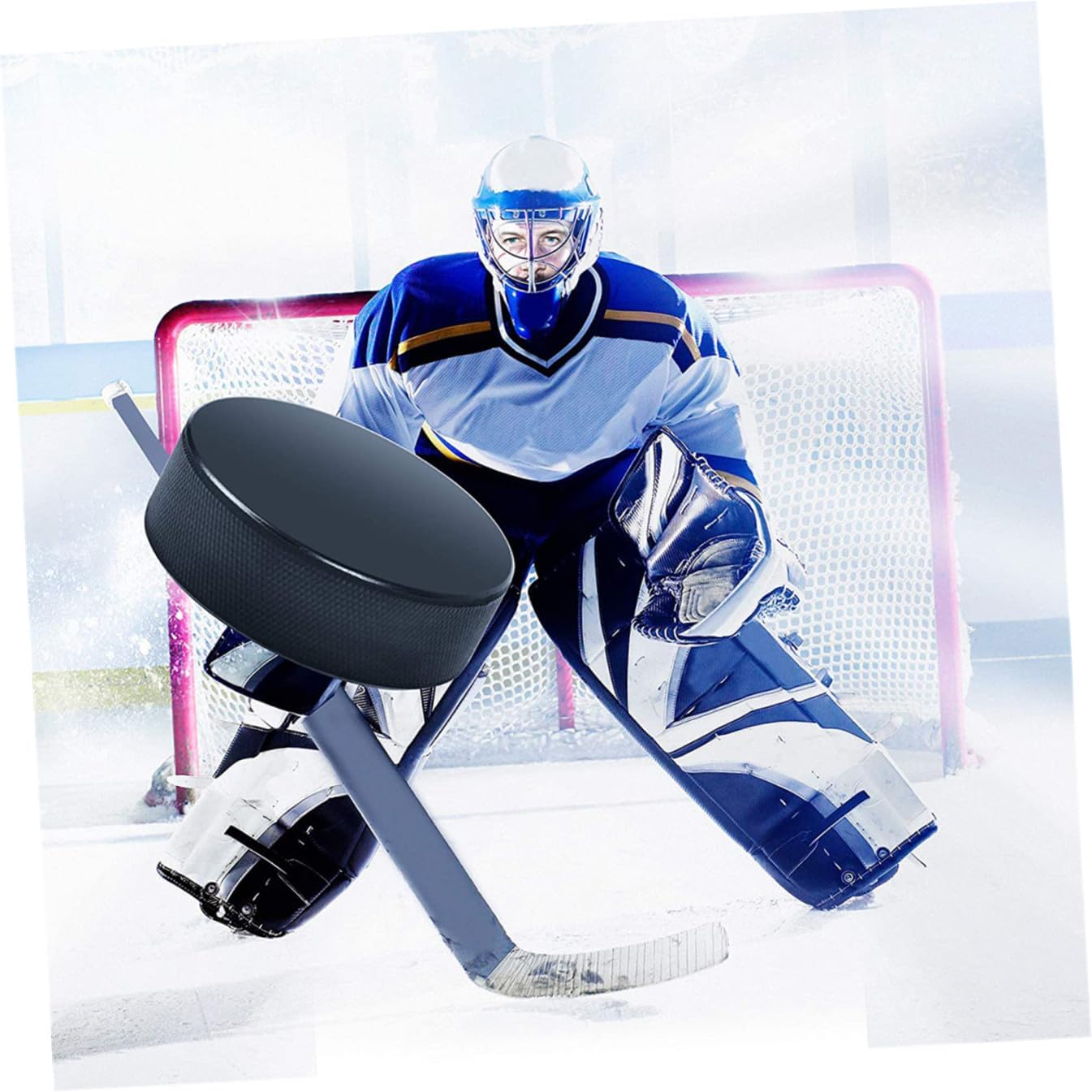 Sosoport 9pcs Official Regulation Ice Hockey Pucks Black for Practicing Training and Hockey Sport Pucks with Textured Surface to Stick Control and Enhance Skills for Boys and Beginners