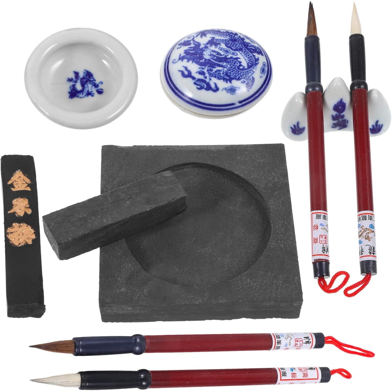 Portable Chinese Calligraphy Kit Complete Set Brush Pen Ink Paper Ideal for Daily Use