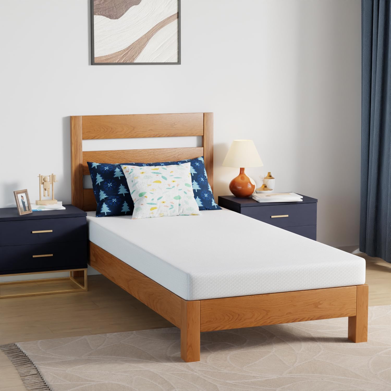 FDW Mattress, Hybrid Memory Foam/Gel Memorys Foam Mattress, Medium Firm for Cool Sleep Pressure Relief, CertiPUR-US Certified/Bed-in-a-Box/Pressure Relieving (Twin, 6 inch, Gel Memory Foam) - 4