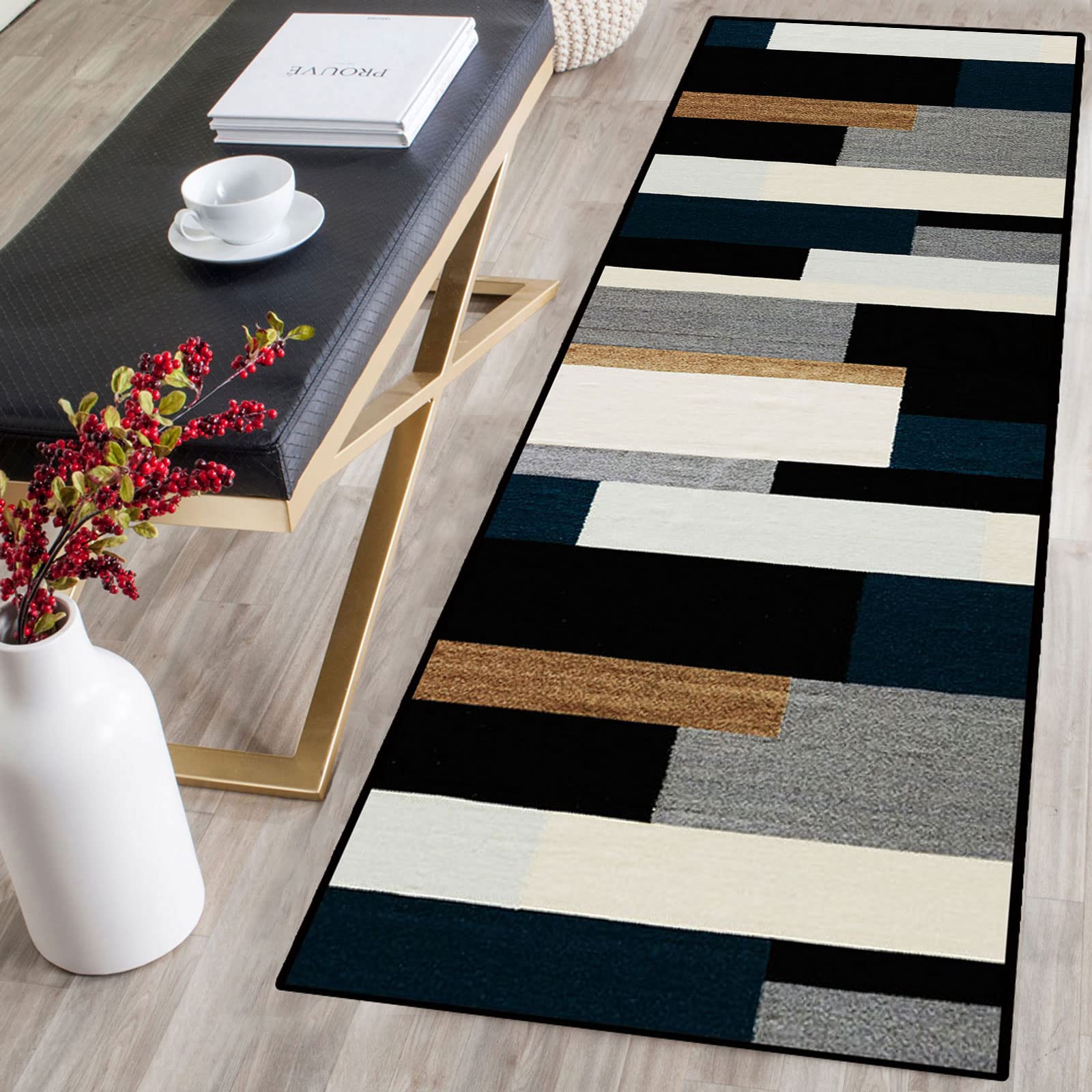 Tapis lavable doux polyester absorbant et facile à nettoyer pour zones de fort passage