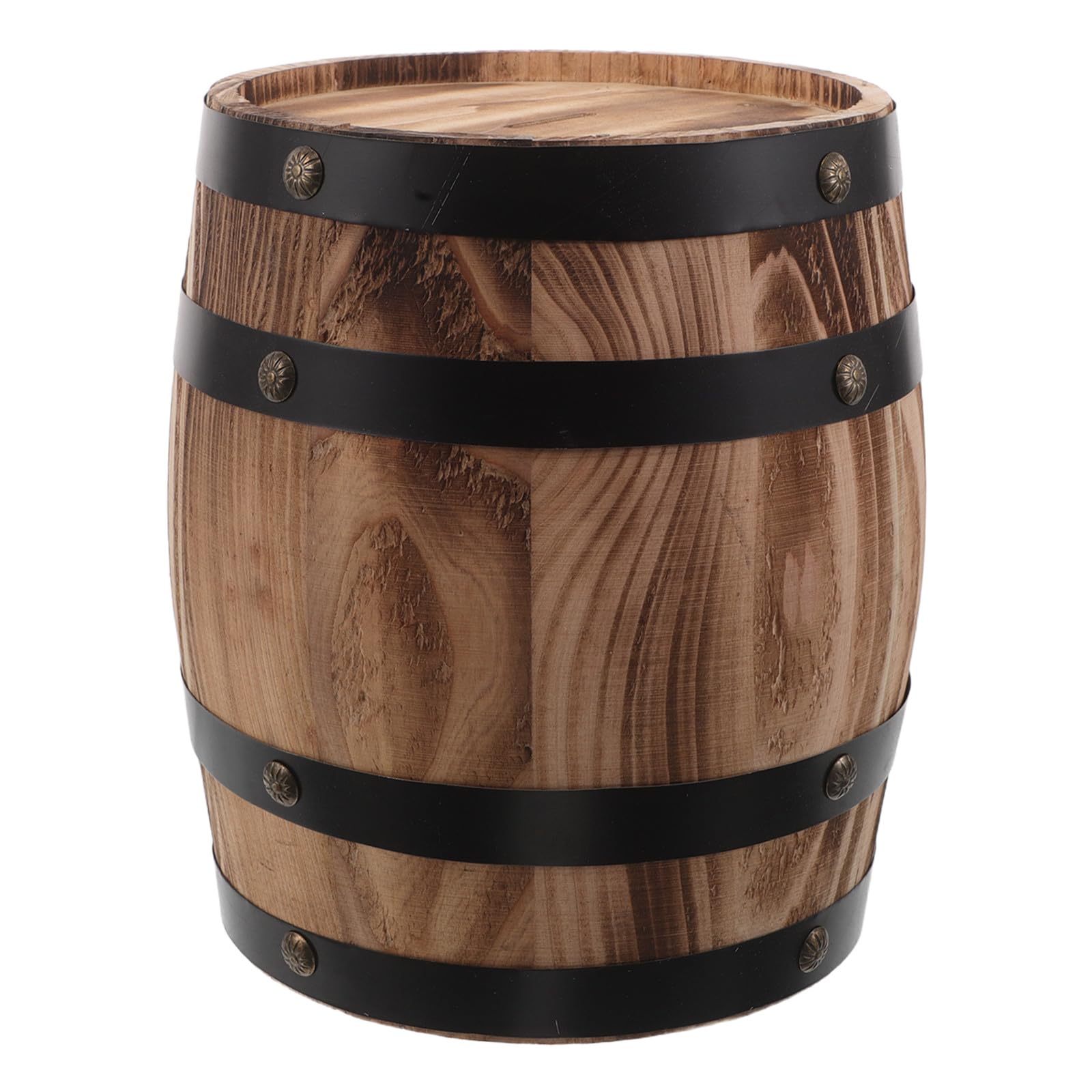 SUPVOX Tirelire Tonneau en Chêne Tirelire Rustique en Bois pour Enfants Boîte De Rangement Décorative pour Bureau Salon Chambre d'enfant Noël Et Fêtes