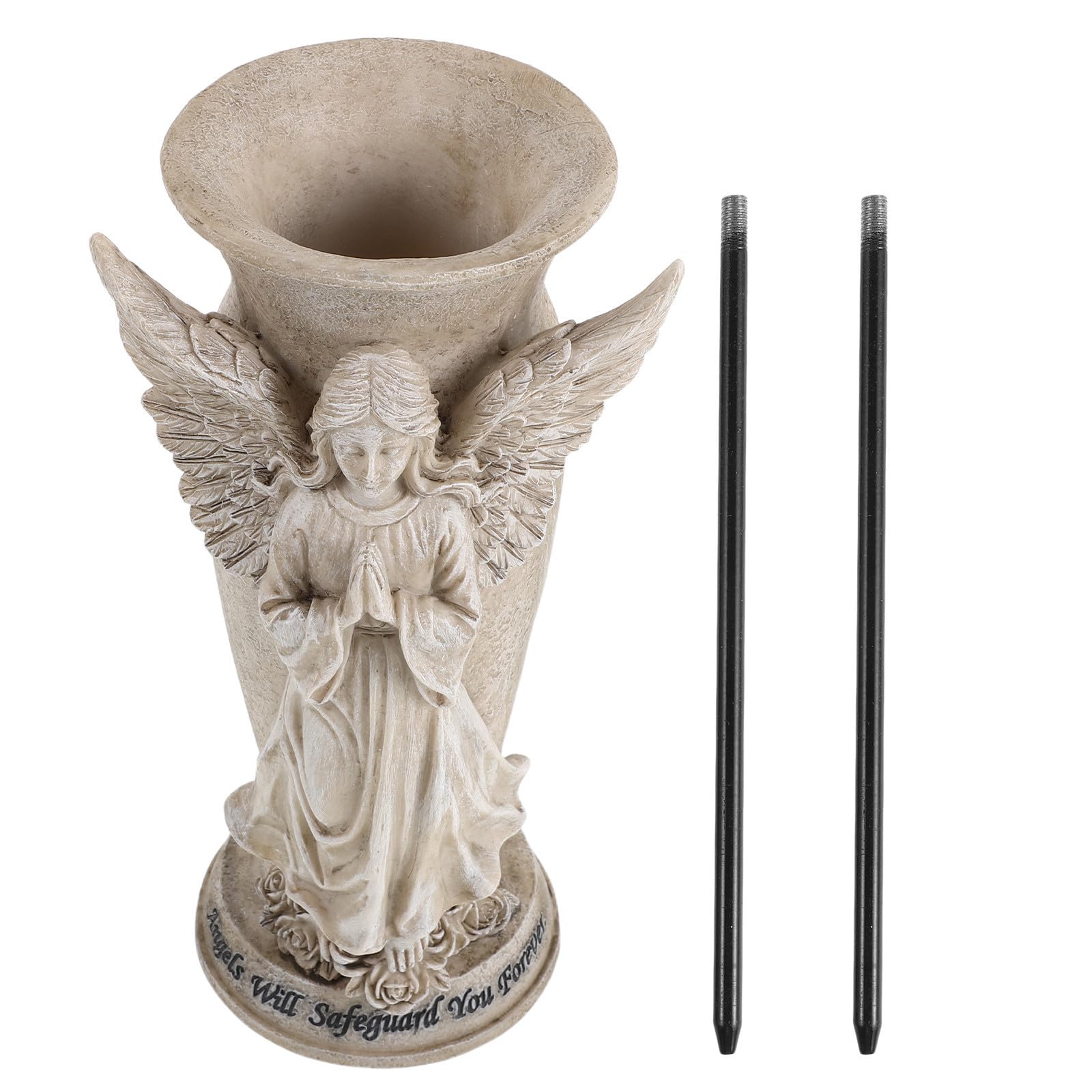 Vase funéraire ange commémoratif en porcelaine haut de gamme pour tombe