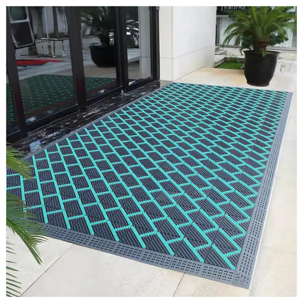 Tapis de sol antidérapant robuste drainage extérieur patio garage