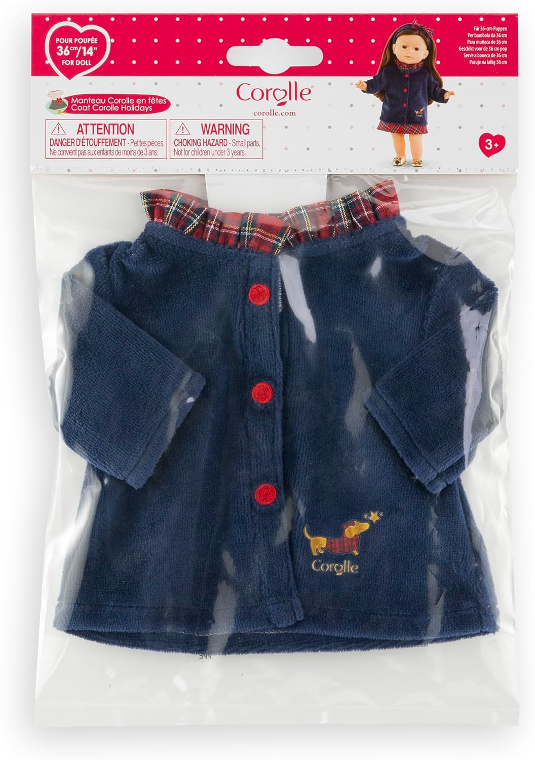 Ma Corolle 9000212960 Holiday Coat for Corolle Doll, 36 cm, from 3 Years