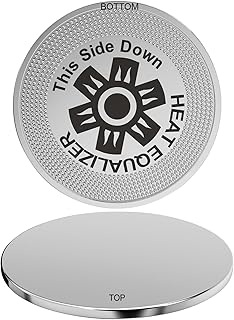 Heat Equalizer-12 inch Commercial Grade High Polish Heat Diffuser for Gas & Electric Stoves – Heavy-Duty Aluminum & Copper Alloy, 14mm Thick, 3.85 LB