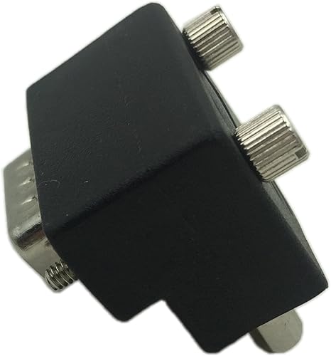 Miniatura 6 de CERRXIAN 90 grados DB9 9 Pin RS 232 macho a hembra cambiador de género serial adaptador adaptador de cable de extensión acoplador