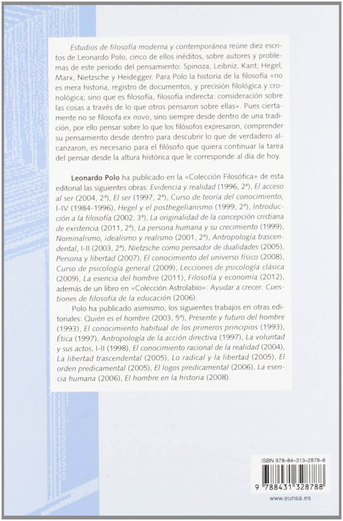 Estudios de filosofía moderna y contemporánea