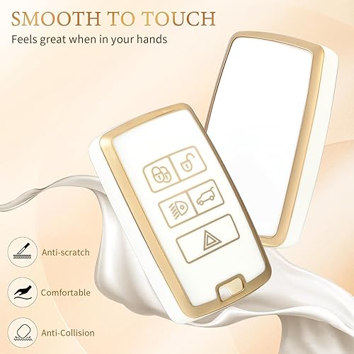 Miniatura 9 de OFFCURVE Funda para llavero Land Rover, funda protectora completa de TPU para llave de coche Land Rover Evoque Velar Sport Discovery Freelander2 LR4