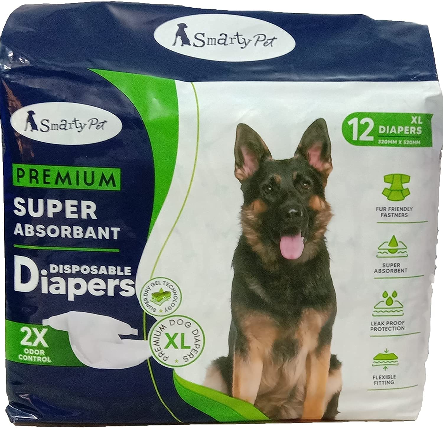 RvPaws Pet Diapers for Dogs, Pet Diapers for Large Breed & Extra Large Breed Dogs (Size - XL, 340mm x 520mm, Pack of 12 Pcs) (B0BTZ1R7J4) Amazon Price History, Amazon Price Tracker