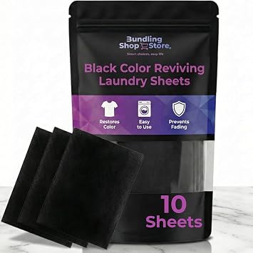 Black Color Reviving Laundry Sheets 10-Pack Restore Faded Blacks