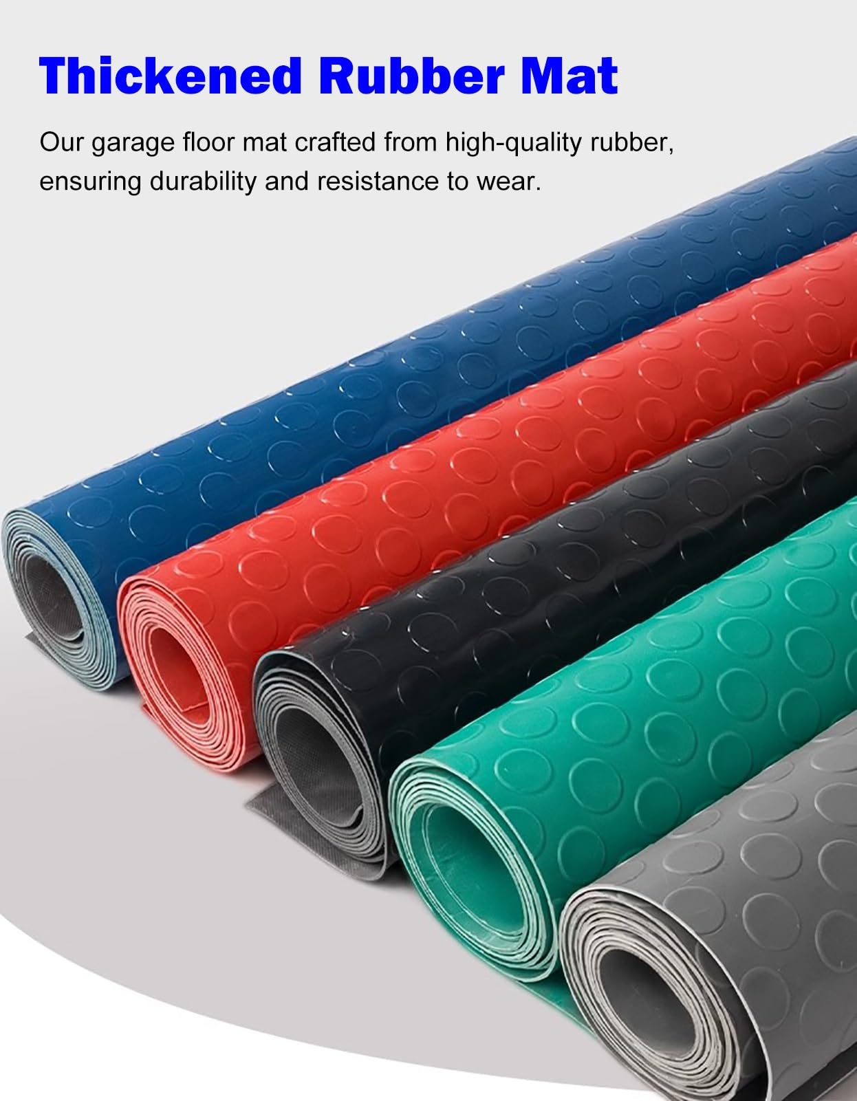 Genérico Alfombrilla Antideslizante para Garaje, Rollo Texturizado Impermeable, 2,5 mm de Grosor, protección para Aparcamiento, 91,4 x 457,2 cm (3' x 15'), Ideal para Coches, Duradera y fácil de Limp