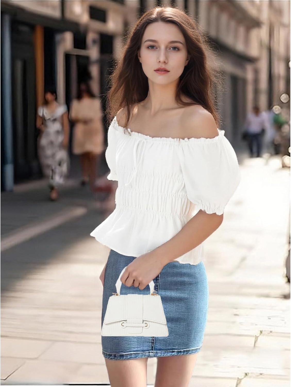 Mini Handbag Purse for Women PU Leather Top Handle Evening Bag,Cute Small Crossbody Clutch Wallet - Image 2