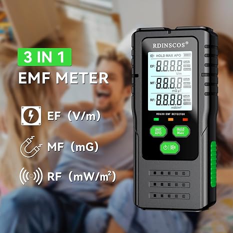 EMF Detector Meter, Detect All 3 Types of Electromagnetic Radiation