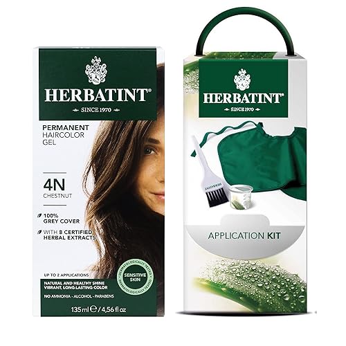 Herbatint Tinte permanente para el cabello en castaño 4N con kit de aplicación