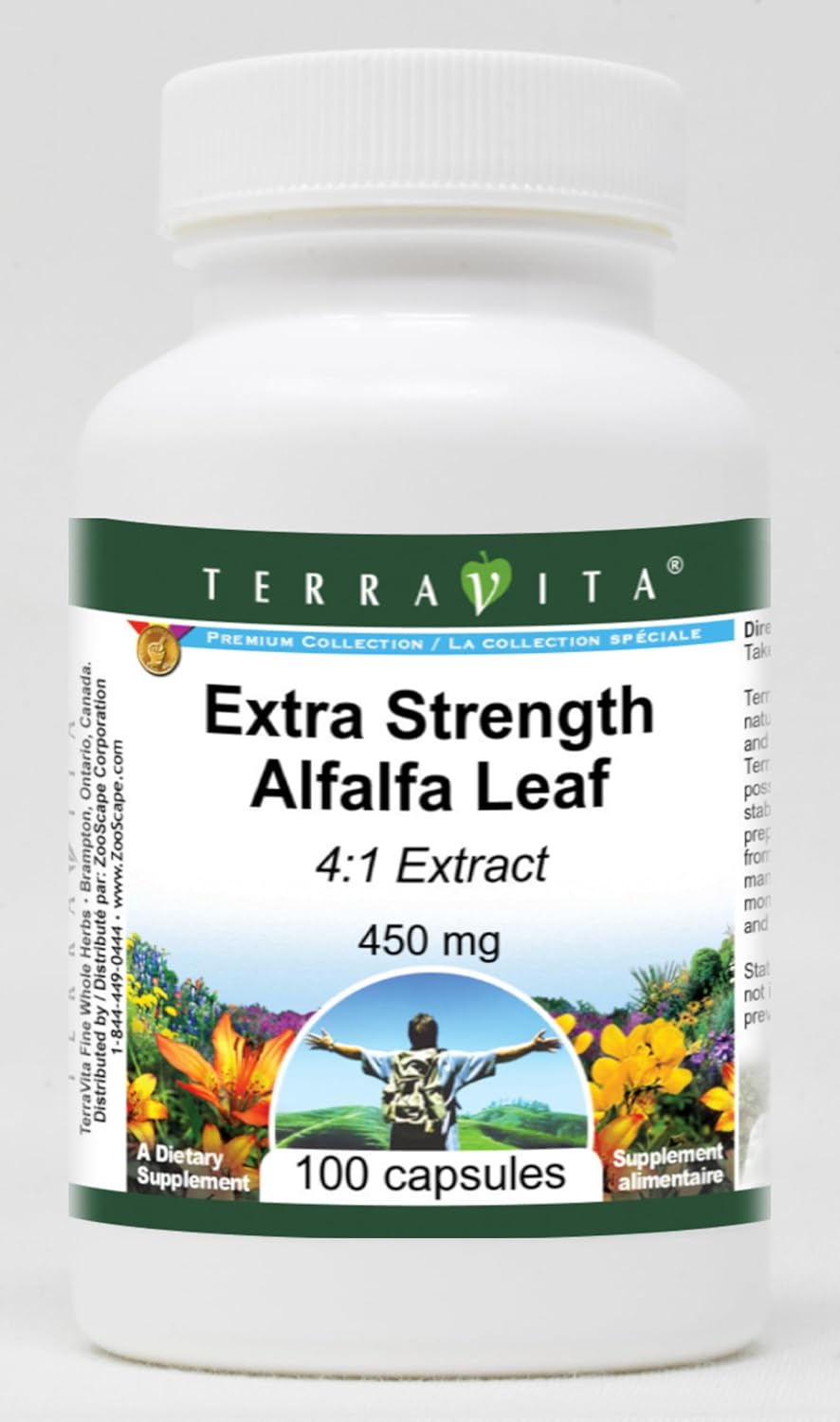 Extra Strength Alfalfa Leaf 4:1 Extract - 450 mg (100 Capsules, ZIN: 511239) - 3 Pack