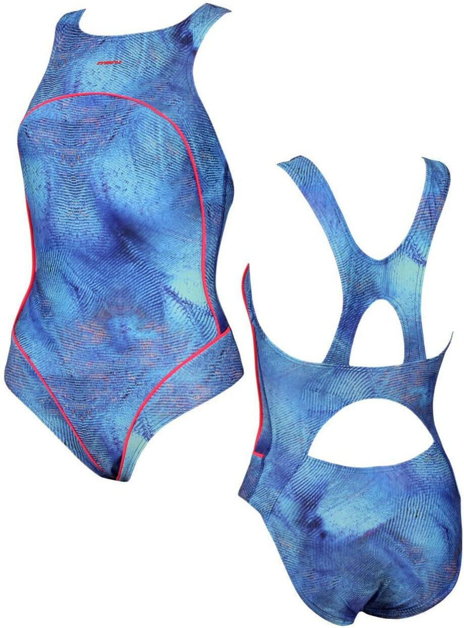 Maru Girls Blue Scale Swimming Costume