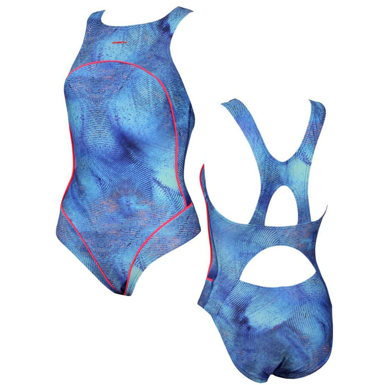 Maru Girls Blue Scale Swimming Costume