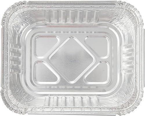 Miniatura 4 de Sartén de papel de aluminio de 5.5 x 4.5 pulgadas (paquete de 50) utensilios de cocina desechables con tapasrecipientes de alimentos de papel de