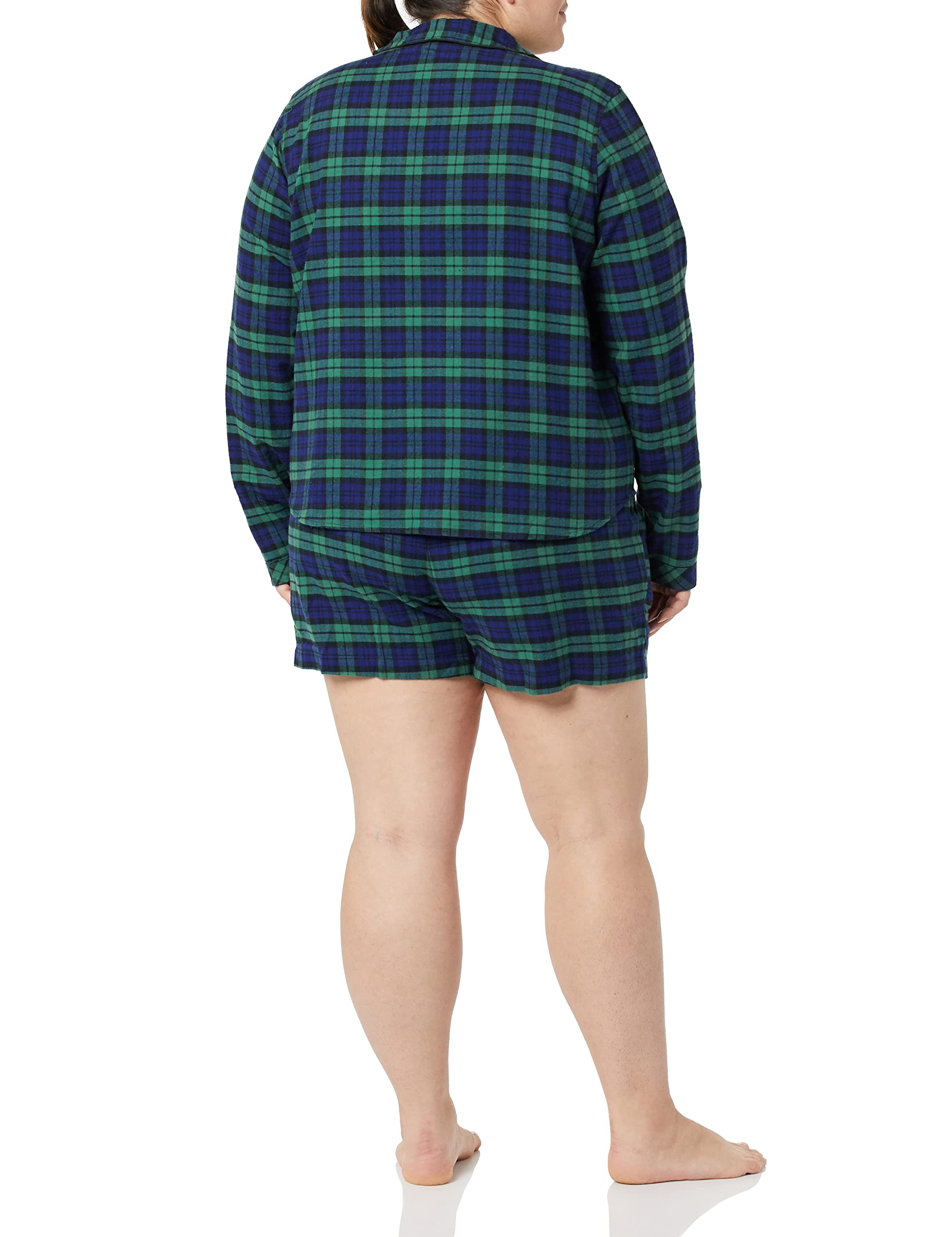 Amazon Essentials Kobiety Lekka flanelowa piżama z szortami