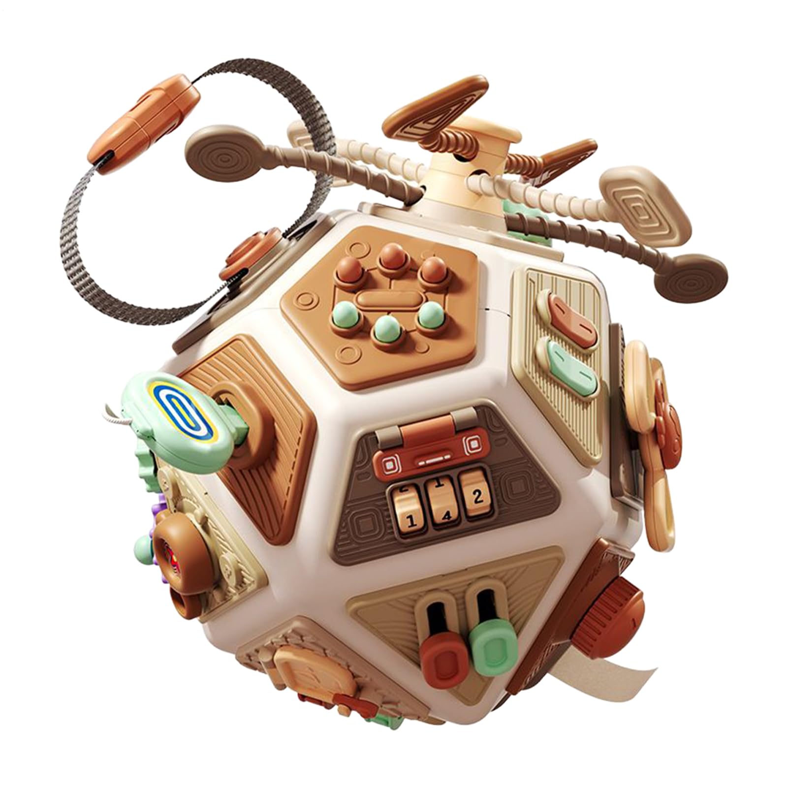 Cubo Da Tavolo Occupato - 20x19,5 Cm Attività Di Sviluppo Delle Capacità Motorie | Cubo Attivita Portatile Per Bambini | Attività Di Viaggio Cognitive Cubi Occupati Per La Scuola Materna Del Viag