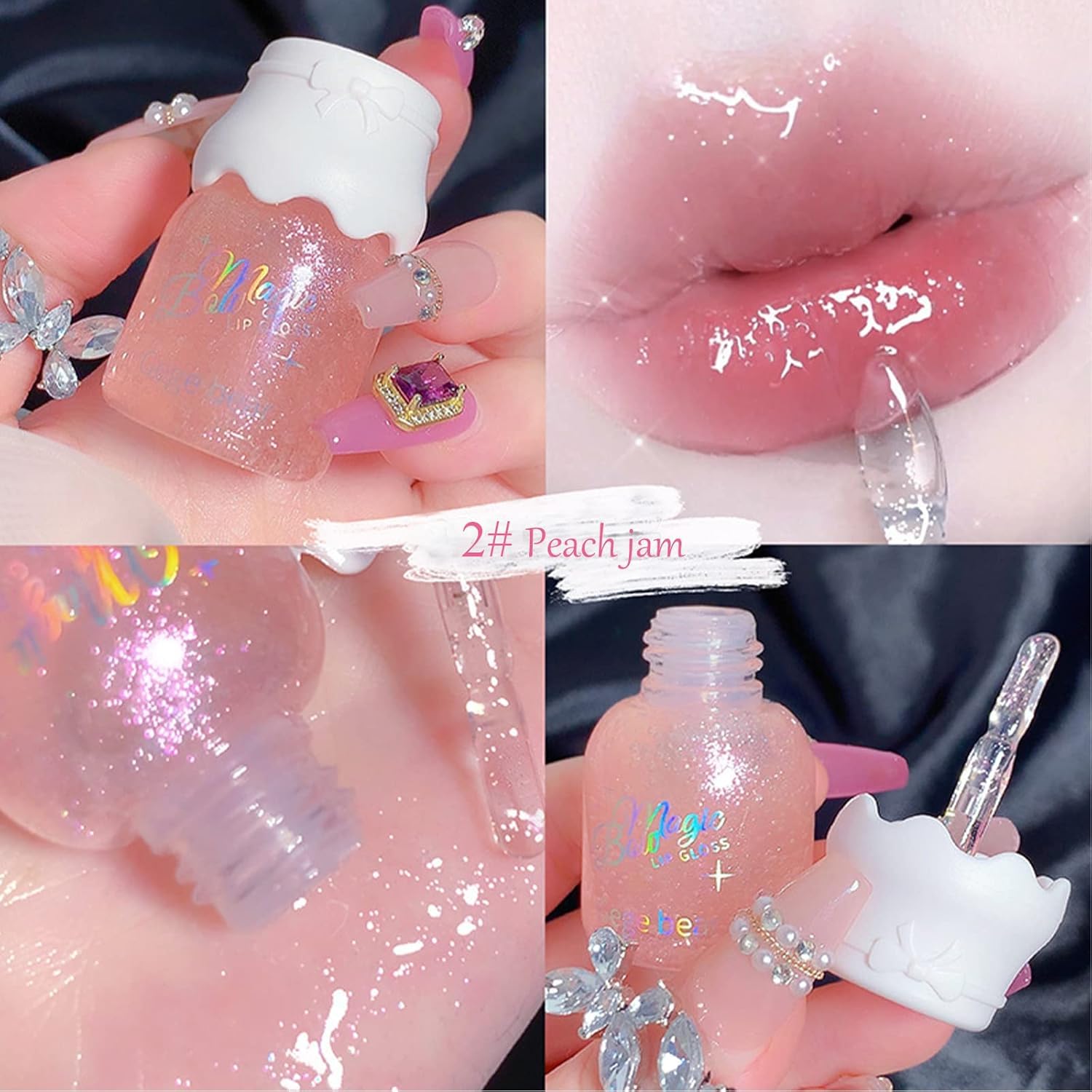 Gege Bear Glossy Lip Gloss for Women – Ultra-Hydrating, Non-Sticky, & High-Shine Finish | Wear Alone or Over Lipstick | Cute & Trendy Korean Inspired Lip Gloss | Lip Balm Alternative for Dry Lips | 5 Shades (04, 1 Pack) 1