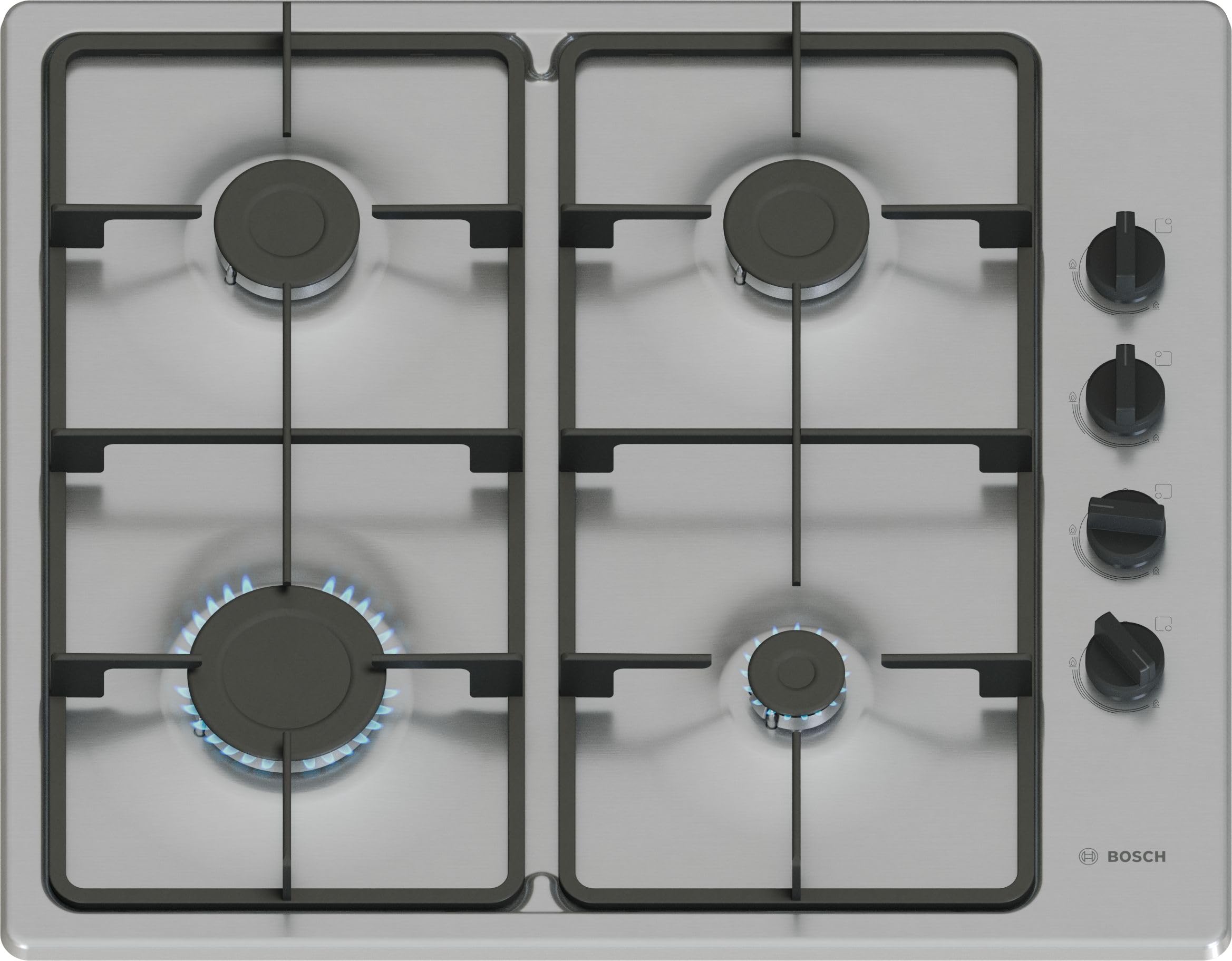 Bosch Pbp6b5k60 60Cm Stainless Steel Gas Hob