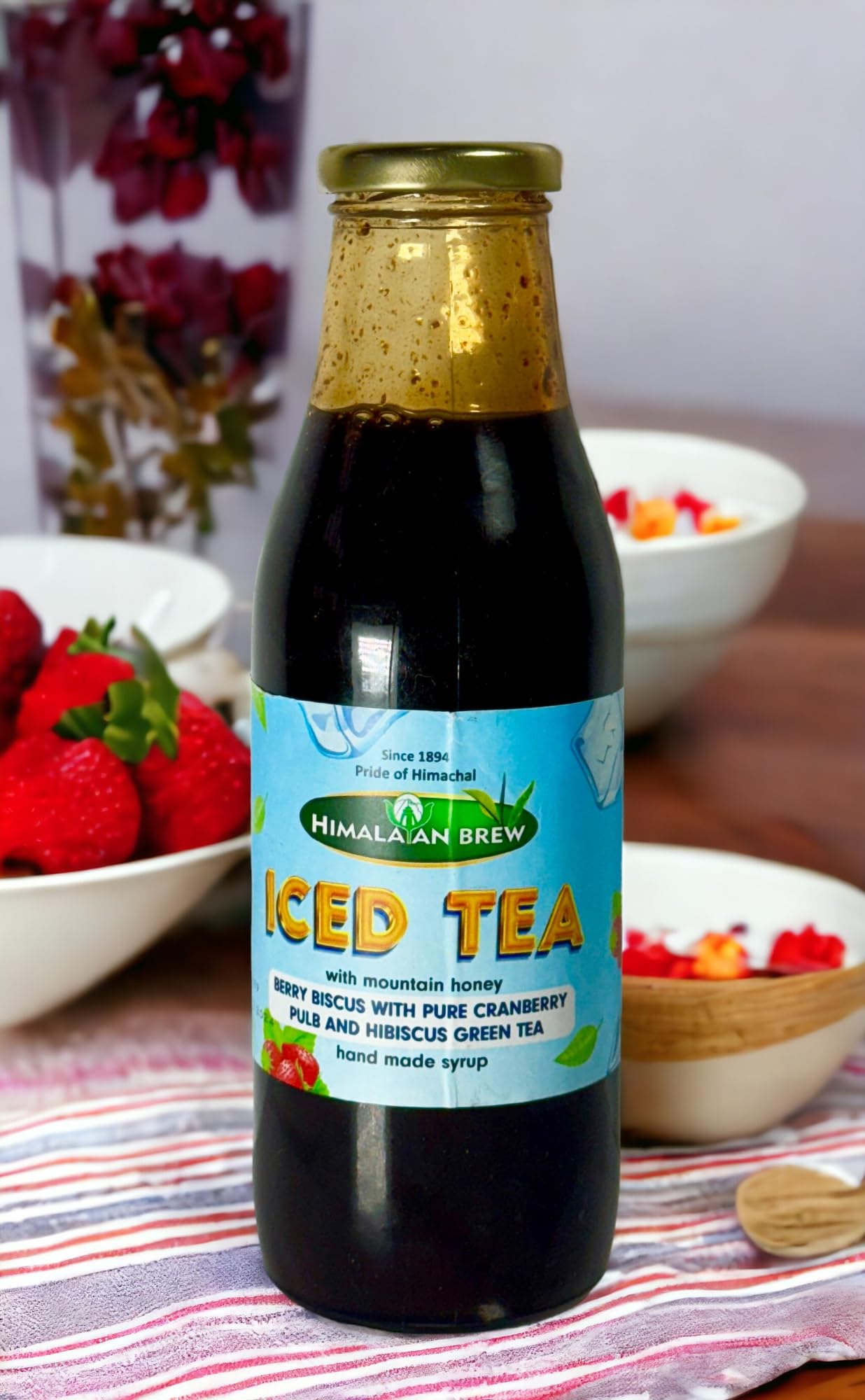 Himalayan Brew Hibiscus Mulathi Ice Tea Syrup with Pure Mountain Honey 100% Natural-image-17