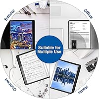 Vista 7 de Sooez Art Portfolios 11"x17", Large Portfolio Folder with 30 Pockets & Black Inner Sheets, Display 60 Pages, 11 x 17 Presentation Book Negro