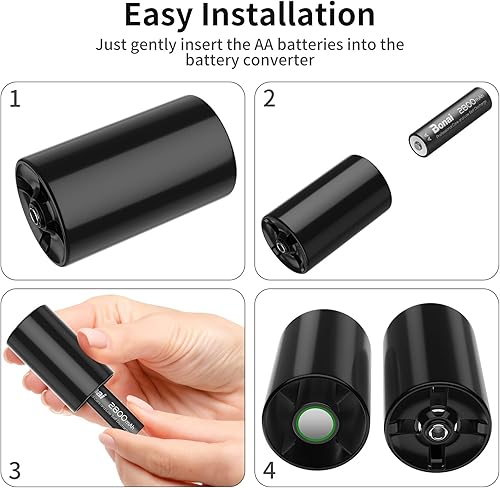 Miniatura 10 de BONAI Baterías AA recargables con cargador, cargador USB de alta velocidad para AA AAA Ni-MH Ni-CD batería recargable