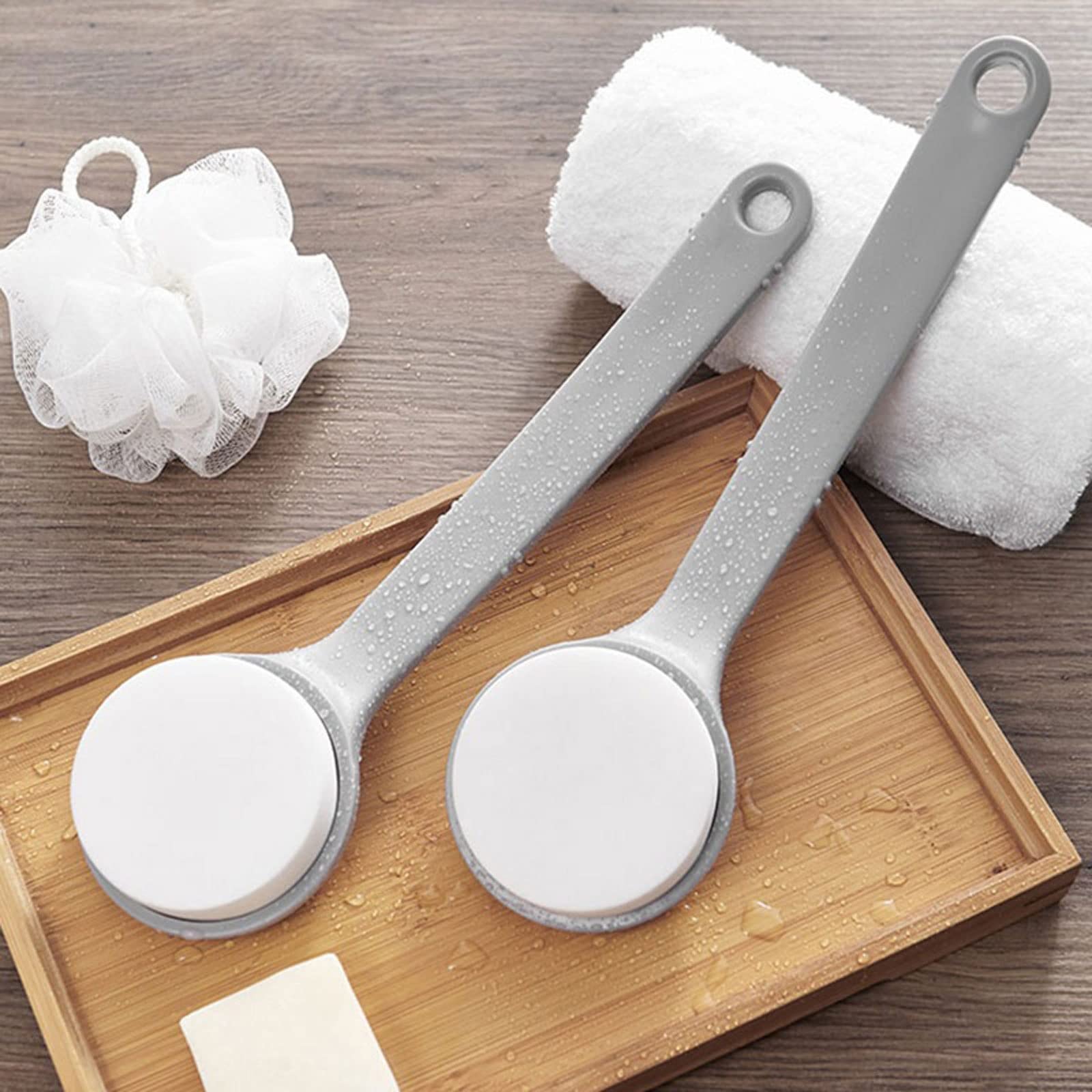 Esponja de baño Exfoliante de Mango Largo for Cepillado en seco, depurador de Espalda, Equipo de Limpieza de exfoliación for baño, Cepillo de Ducha