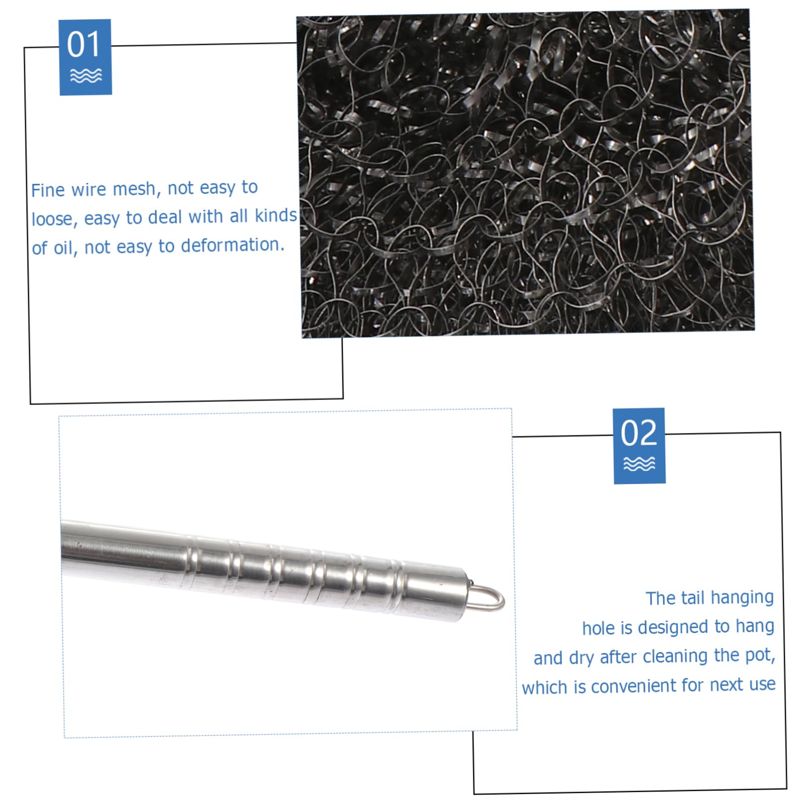 COLLBATH 3 Pcs Dish Pinsel Draht Schrubber Gericht Reiniger Für Töpfe Pfannen Reinigung