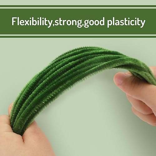 Miniatura 10 de Whaline 300 piezas de limpiapipas para el día de San Valentín, tallos de chenilla rosa rubor, juego de manualidades decorativas para decoración de