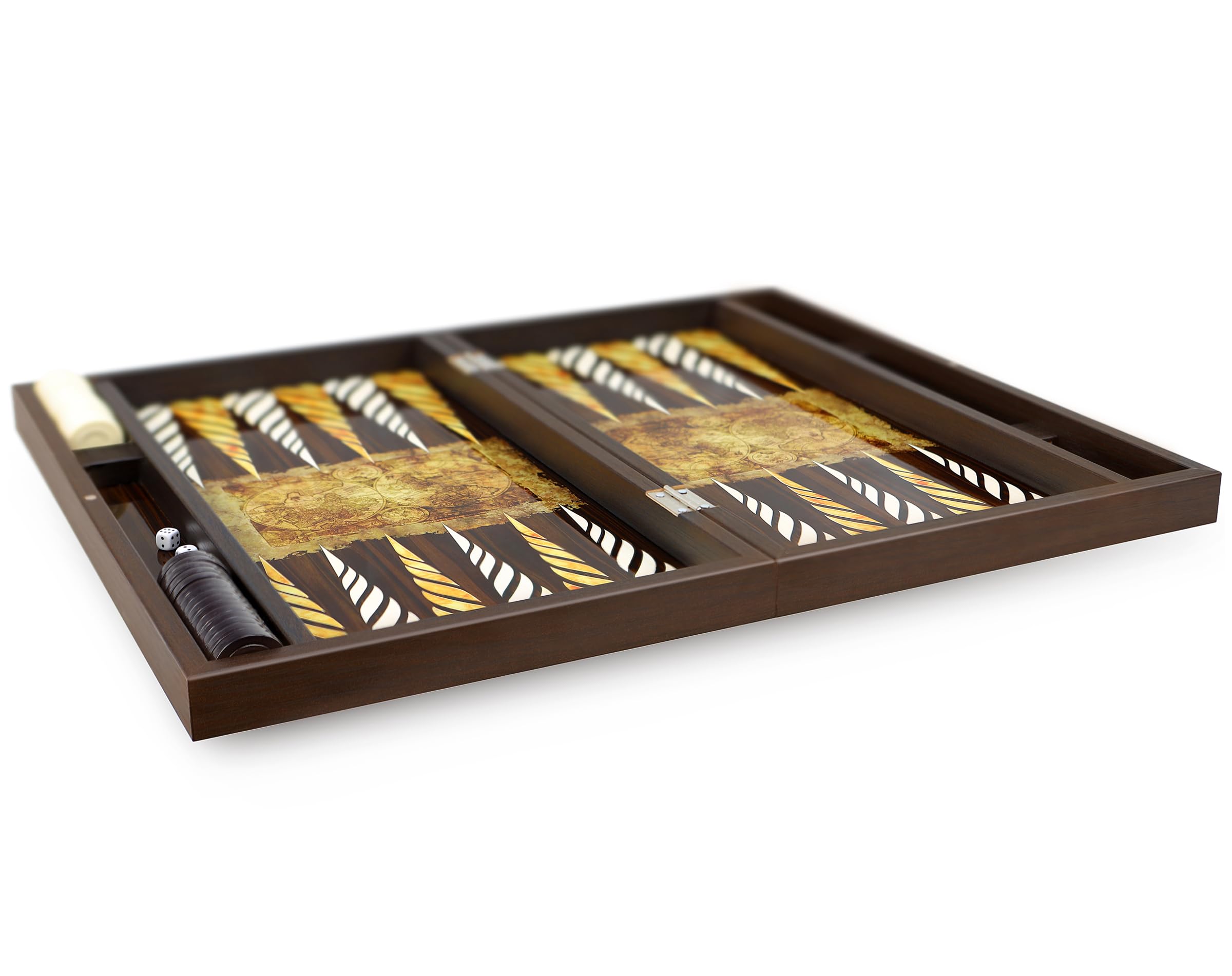 Trendy Backgammon Antique Map/Antyczny Świat Backgammon Tavla XL