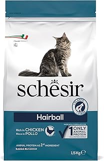 Schesir Cat Adult Maintenance Hairball Huhn, Katzenfutter trocken für erwachsene Katzen, Beutel, 1.5 kg product image