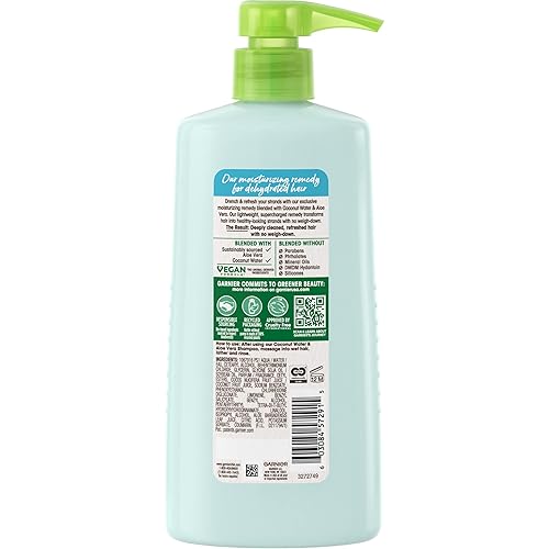 Miniatura 9 de Garnier Whole Blends - Acondicionador hidratante refrescante de agua de coco y extractos de aloe vera sin peso para cabello normal sin parabenos 266