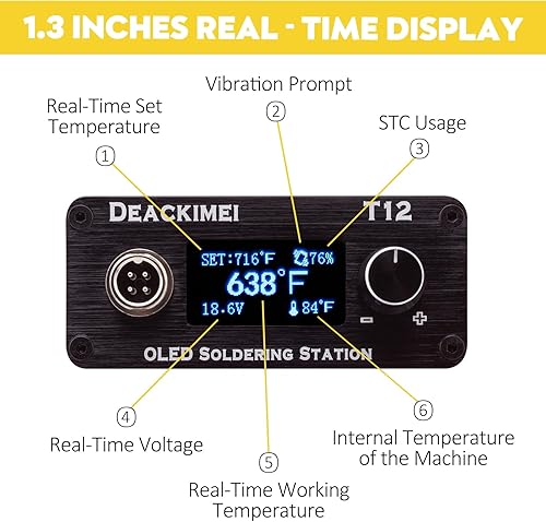Miniatura 6 de Estación de soldador inalámbrico para batería Dewalt de 20 V máximo, temperatura ajustable, suspensión automática y protección de bajo voltaje,