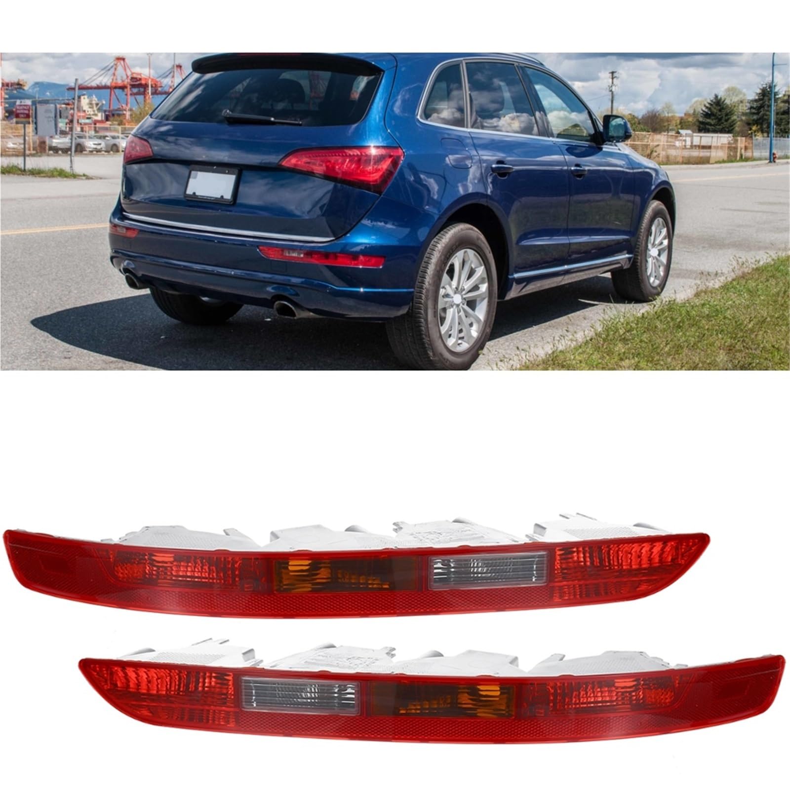 Lampa tylna zespolona Bez żarówki do Audi Q5 2.0T 2009-2017 8R0945096 4-otwory tylnego zderzaka światło hamowania sygnał świetlny(Only Right)