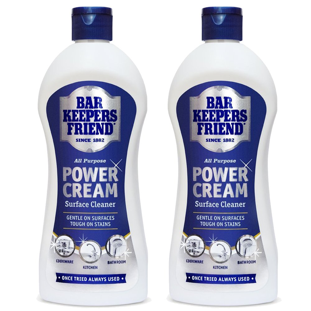 Bar Keepers Friend Universal Multi Surface Cleaner Stain Remover Power Cream (Pack of 2, 350ml)