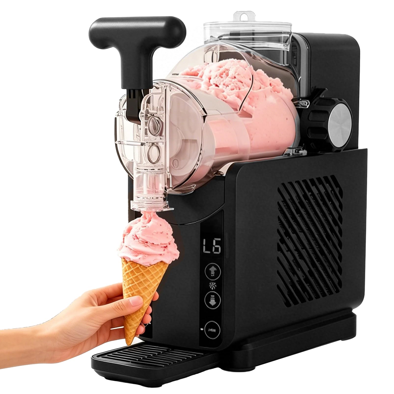 Macchina per Gelati, Macchina per Granite da 2 L per Domestico, con 5 programmi preimpostati, Non Richiede Ghiaccio, per Margarita, frappè e frullati, Facile da Pulire