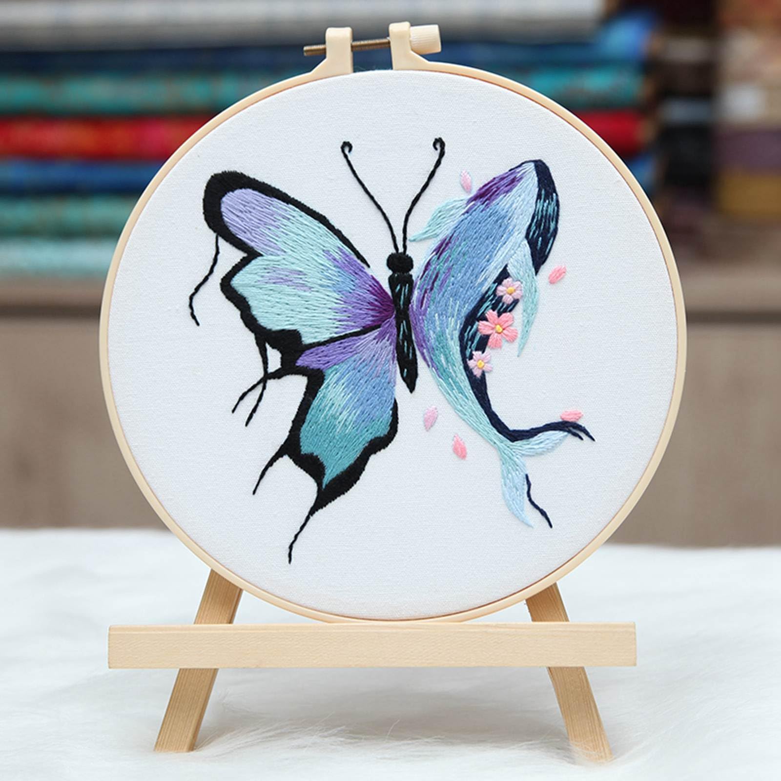 Amazon.co.jp: Feltsky クジラと蝶 3パック 刺繍キット 初心者 - 20cm