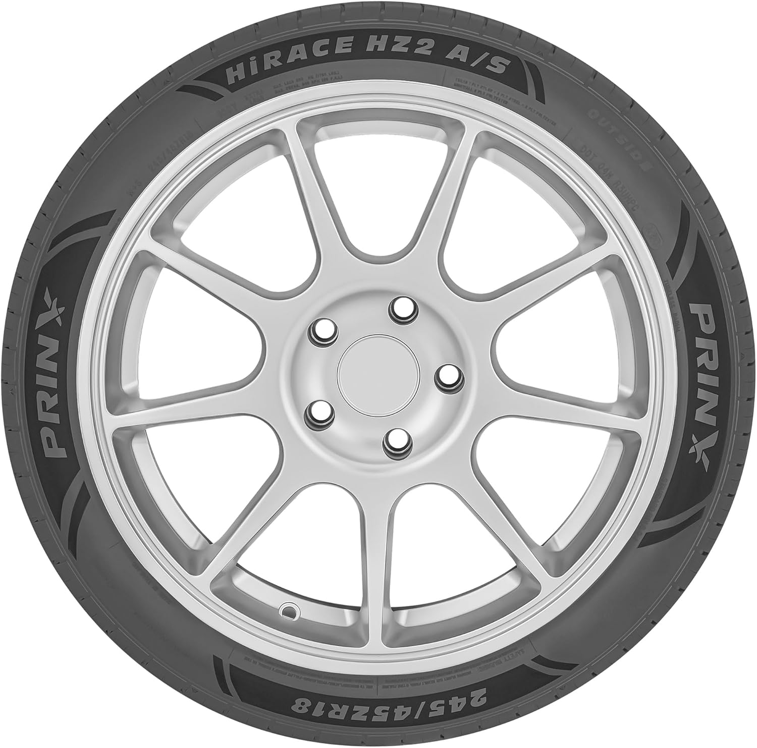 Prinx HiRACE HZ2 A/S UHP All Season 245/35ZR19 93Y XL Passenger Tire