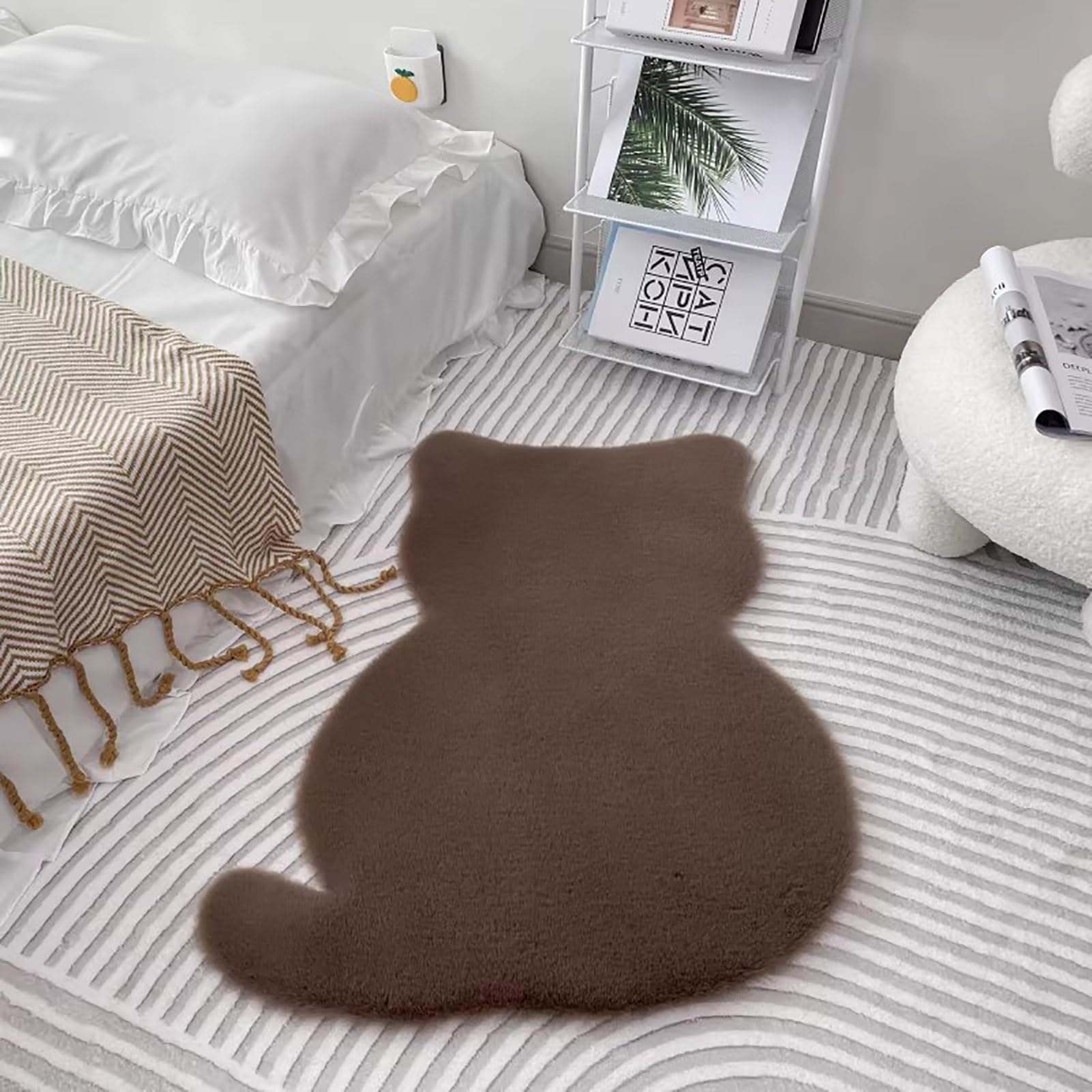 Tapis à poils longs chat anti-glissade pour sécuriser la chambre de fille et le salon