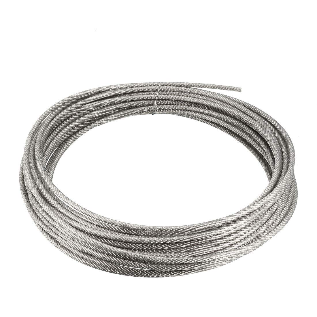 4MM 0,16" średnica 65,6FT 20M 8 Gauge 304 stal nierdzewna drut powlekany PVC jakość do podnoszenia koła pasowego kruszarki