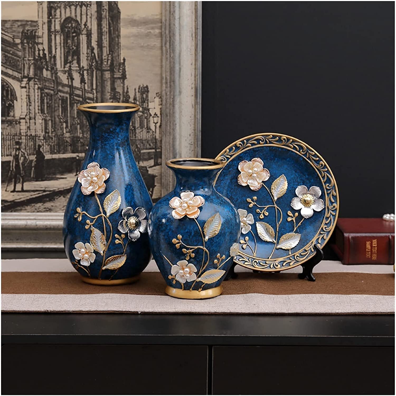 磁器 粉彩工芸 伝統的な中国のセラミック花瓶 ペア 磁器 粉彩工芸 伝統的な中国のセラミック花瓶 ペア