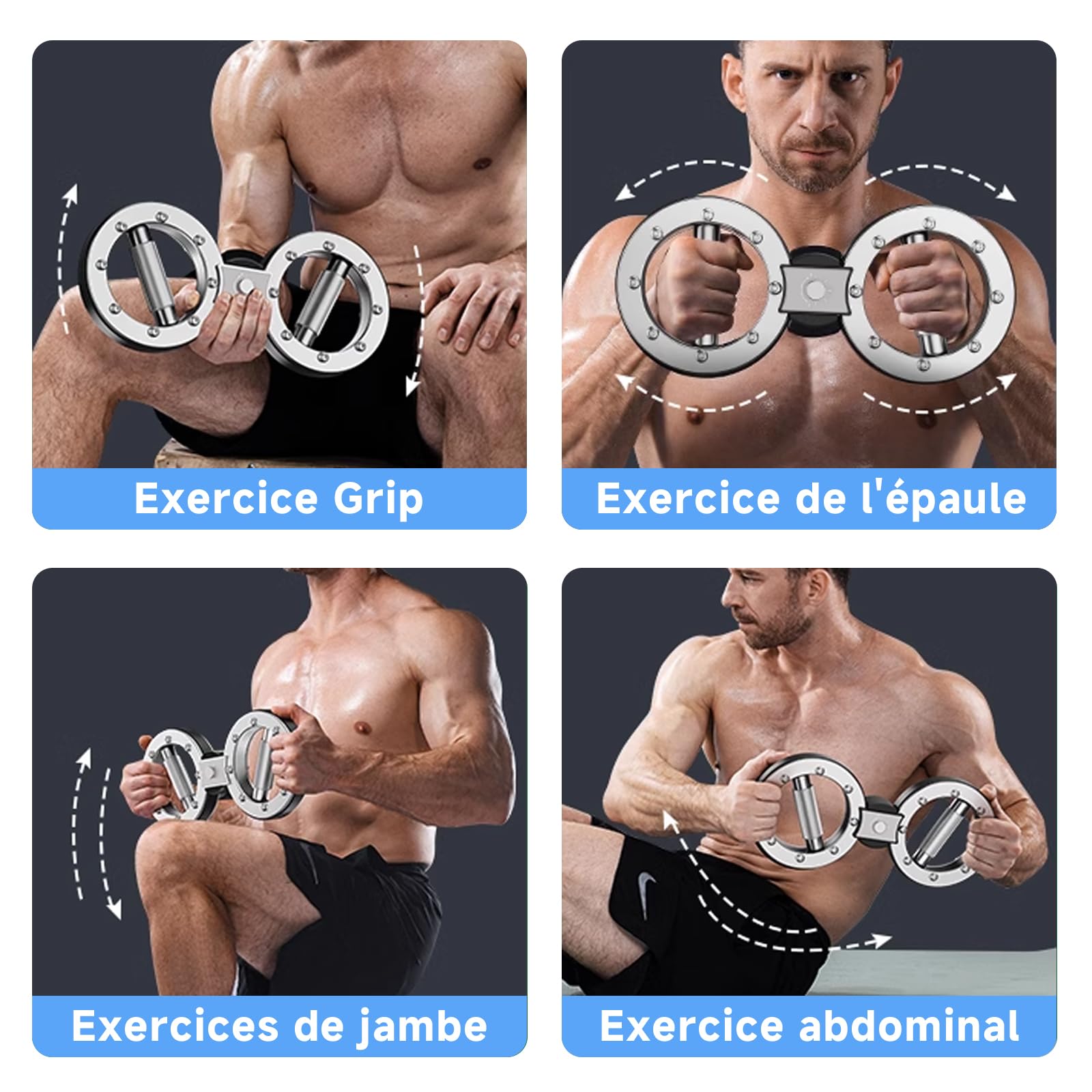 Burn Machine 10 Livres Multifonctionnel Spinning Burn Rotator Machine Résistance Bras Exercisr réglable Gripster Entraîneur d'avant Rotation à 360 degrés Home Gym Bras et épaule Strength